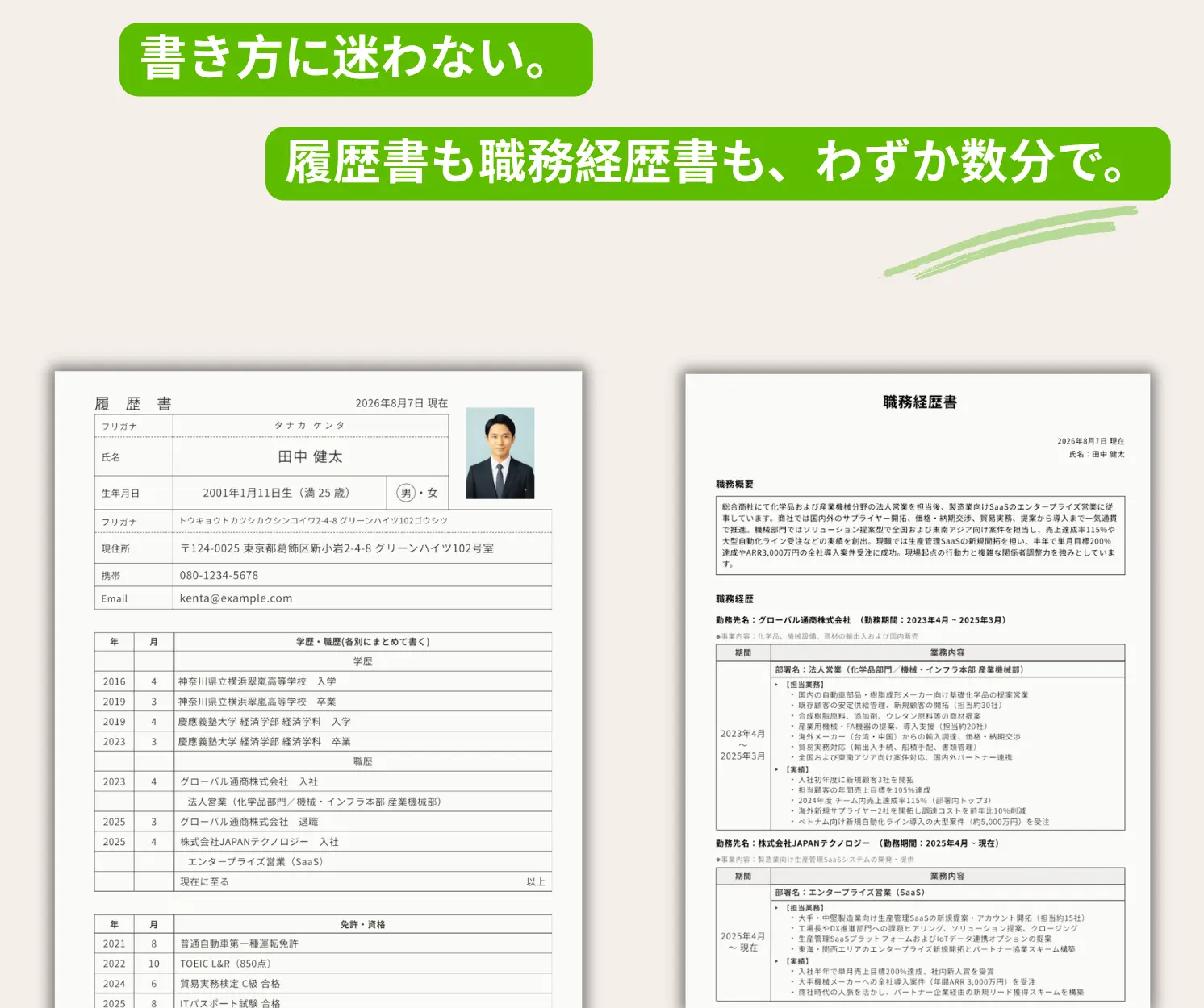 Japanese Resume preview